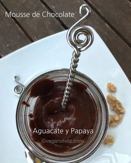 Mousse de chocolate con aguacate Mousse de chocolate con aguacate