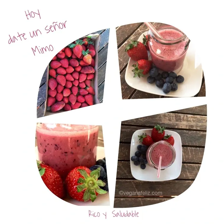 Smoothie de Fresas y Arándanos Smoothie de Fresas y Arándanos