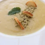 Crema de manzana con puerro
