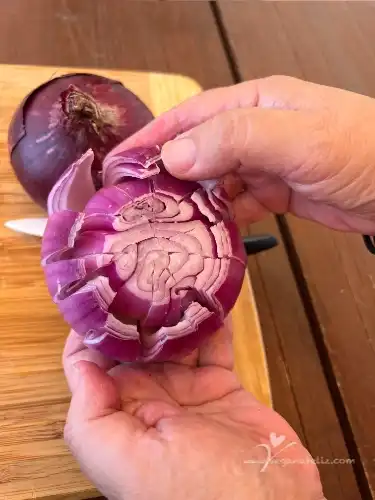 Cortar cebolla 3 de 3 Cortar cebolla 3 de 3